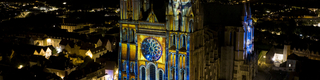 Nef de lumière - scénographie de Chartres en lumières