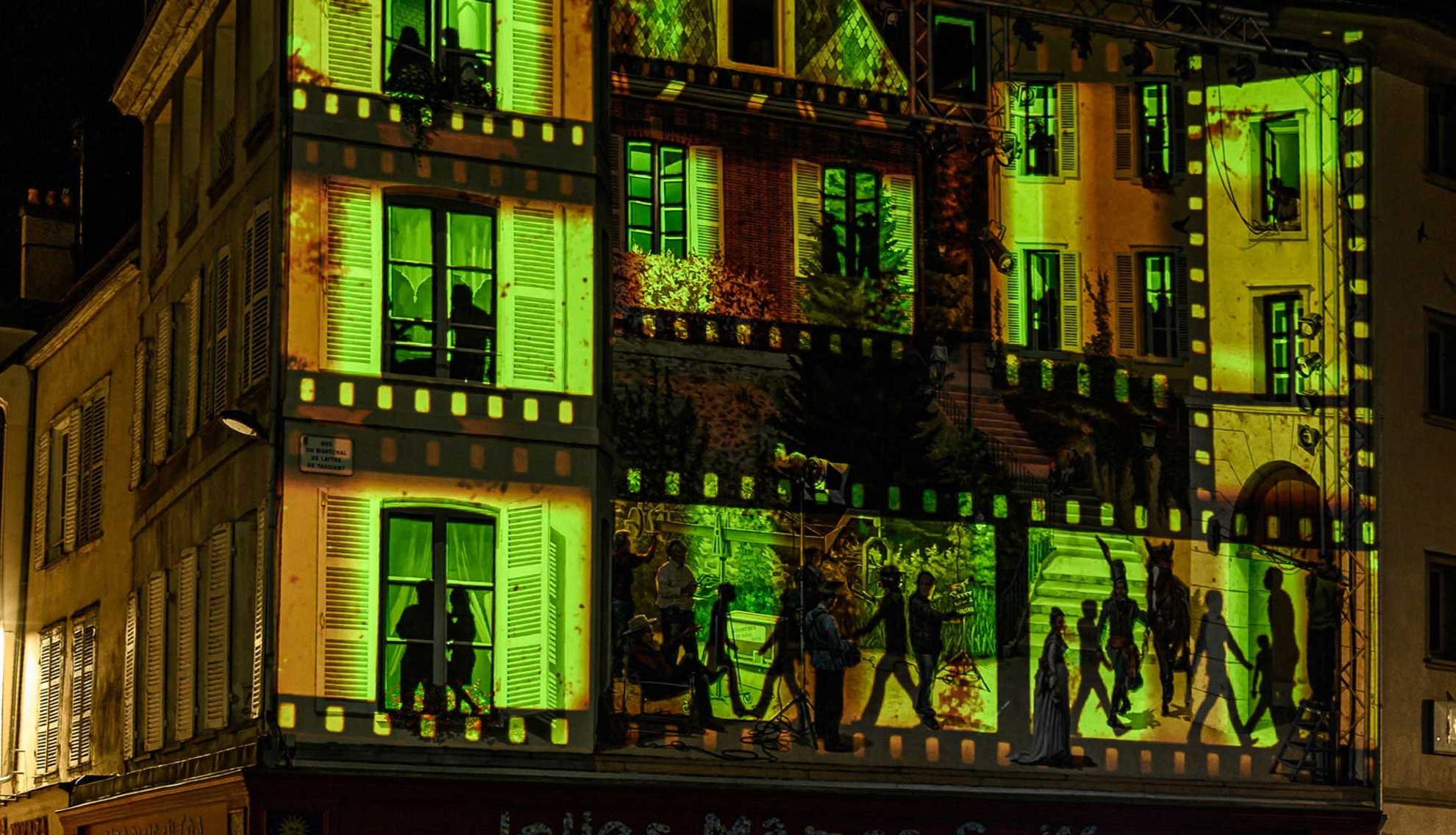 Fresque de Lattre de Tassigny - scénographie de BK Digital Art Company Fresque de Lattre de Tassigny - scénographie de BK Digital Art Company