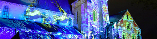 Le décollage du père Noël - Collégiale Saint-André - Chartres en lumières Le décollage du père Noël - Collégiale Saint-André - Chartres en lumières